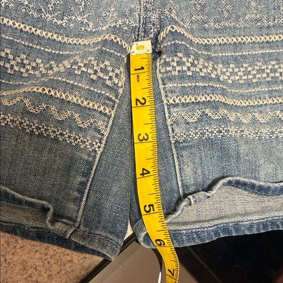 Pilcro Blue Embroidered Jean Shorts - Picture 8 of 8